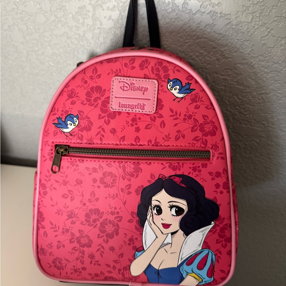 Loungefly Disney Snow White Pink Floral Mini Backpack